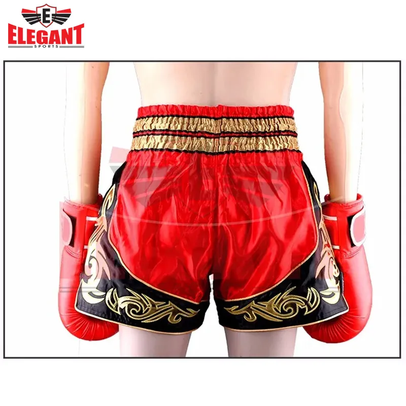 Custom Logo Muay Thai Boxing Shorts Kickboxing Fight Wear Custom Breathable Boxing Muay Thai Shorts By Elegant Sports