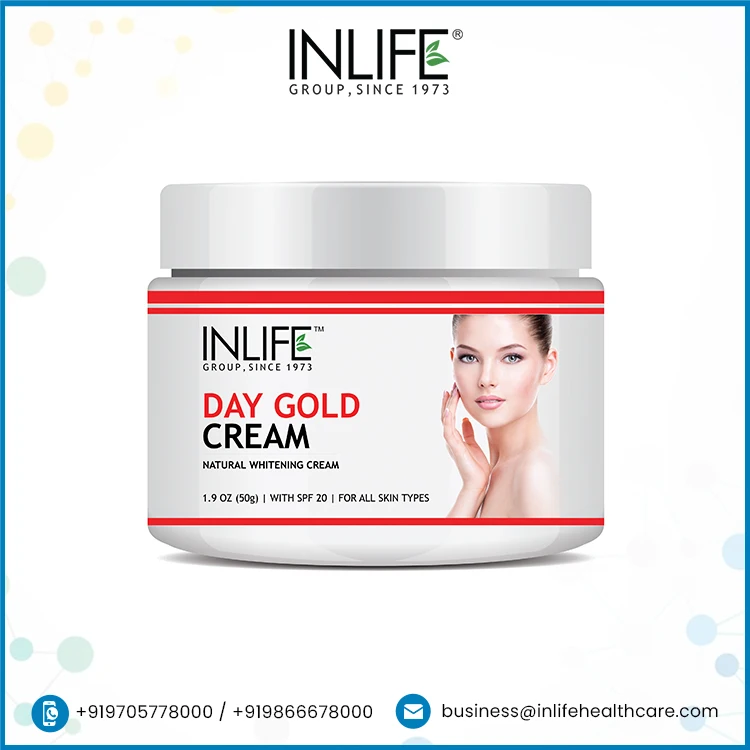 INLIFE Day Cream for Skin Whitening with SPF 20  50 Gram