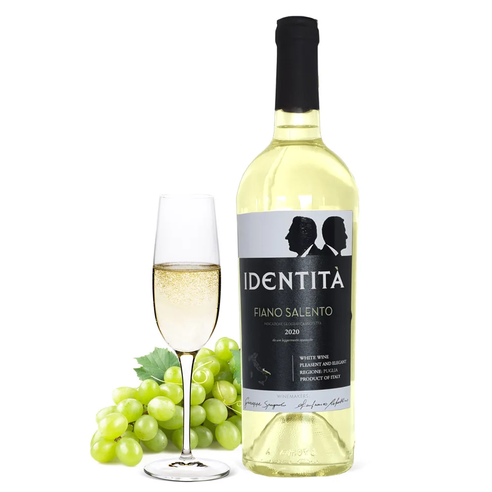 Итальянское белое вино Fiano Salento IGP identitta 750 мл Премиум сделано в Италии высокое качество вина продукт стеклянная бутылка