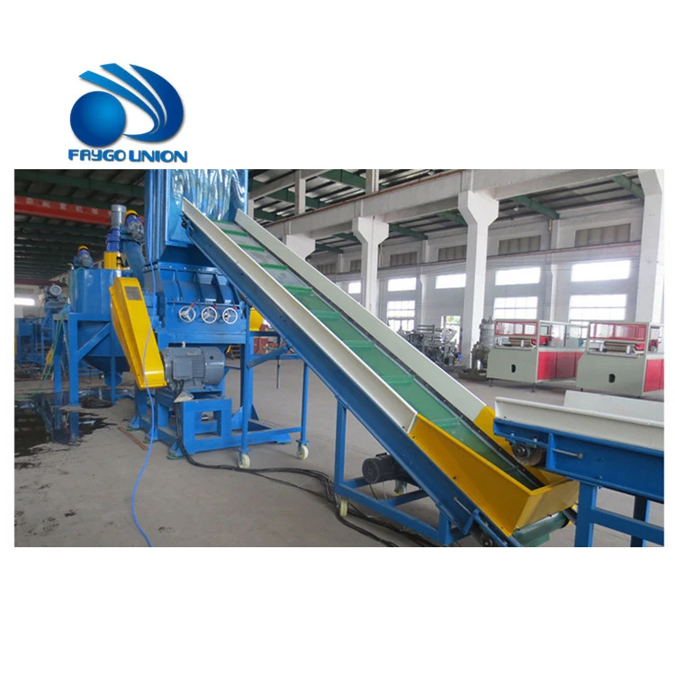 FAYGO UNION 500kg/h PET bottle crushing washing drying recycling line PET recycling plant