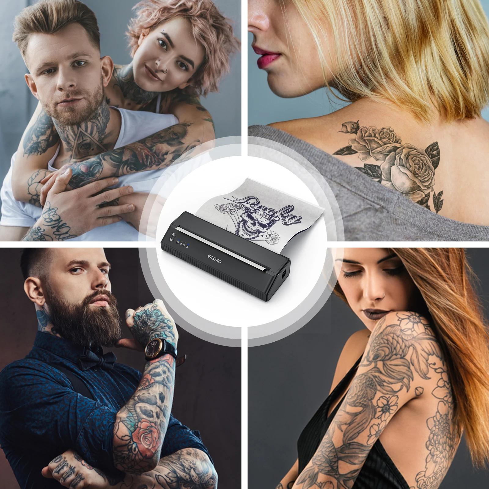 Time-saving Professional Tattoo Transfer Machine Automatic Fast Printing Wireless Portable Tattoo Stencil Printer