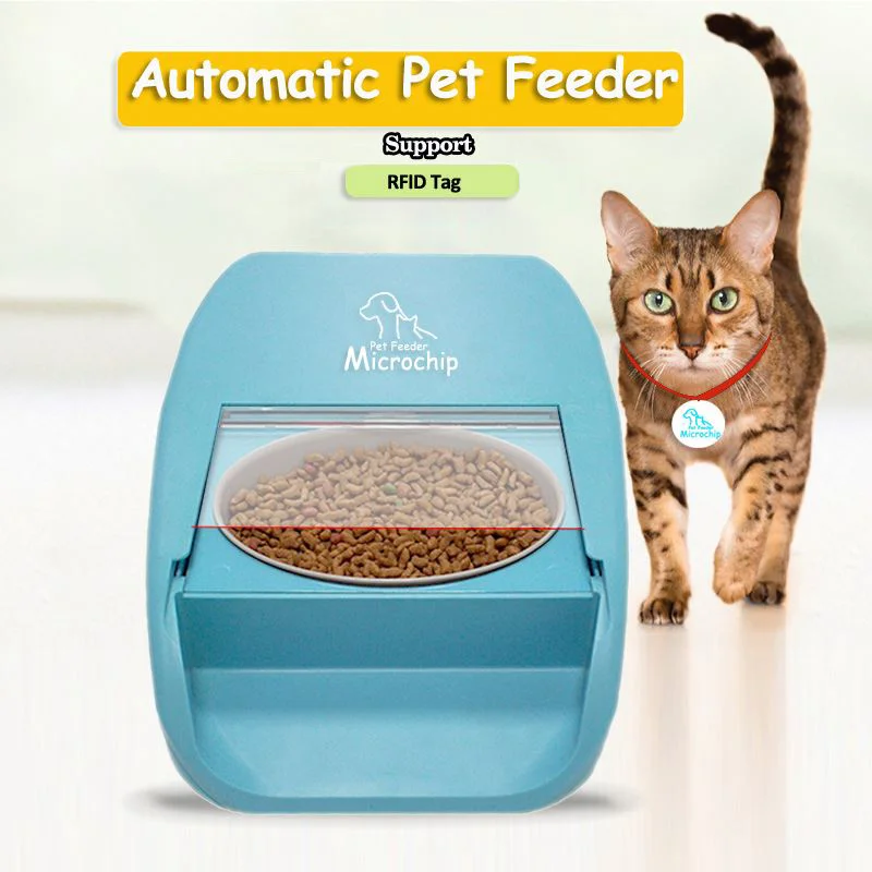 Automatic Pet Feeder Microchip Pets Feeder Suitable Both Wet Dry Food Free eOutletDeals Value Bundle bowls dog