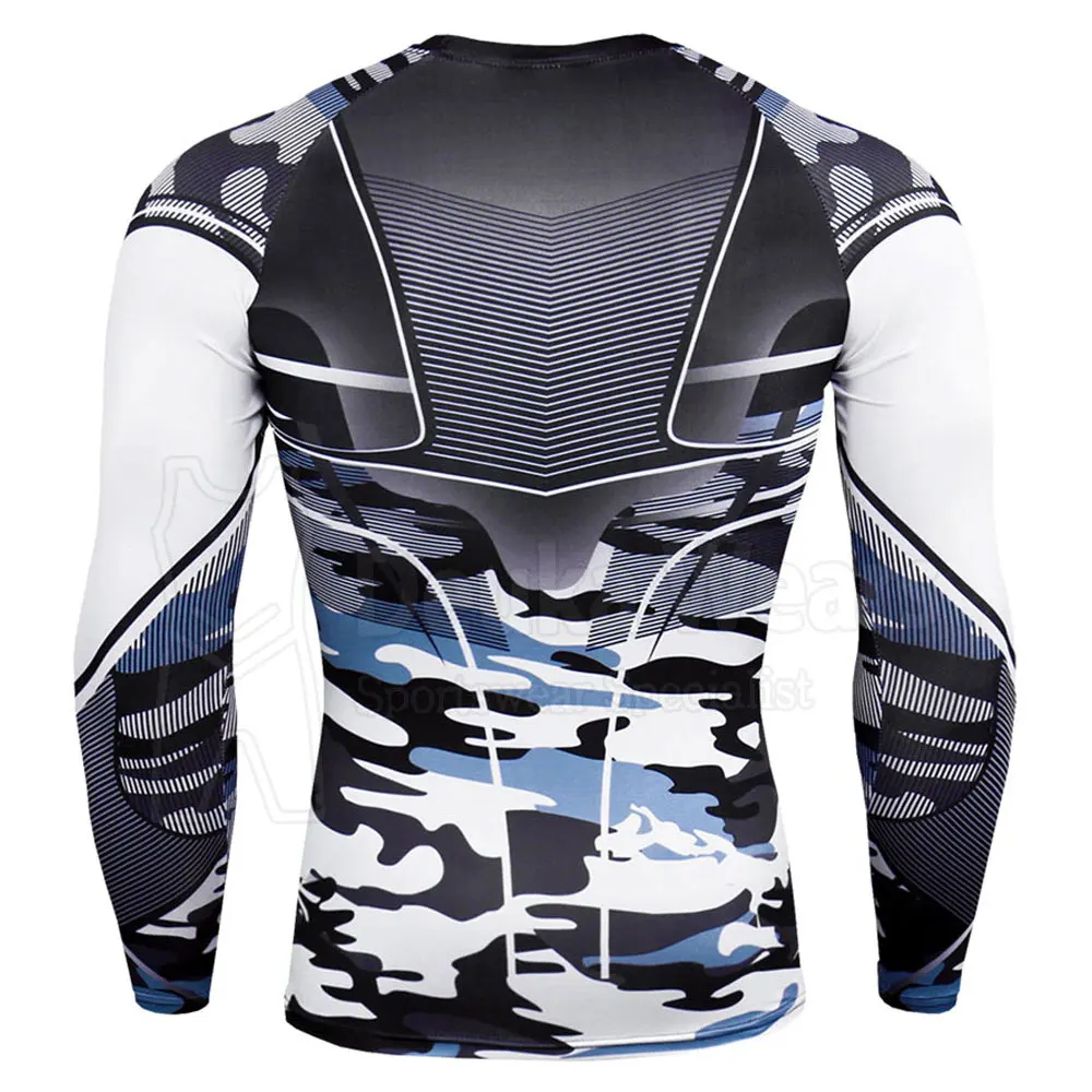 OEM Factory Made Custom Design High Quality Rash Guard With Custom Logo Sublimation Printed Men Rash Guard Custom Sport Wears