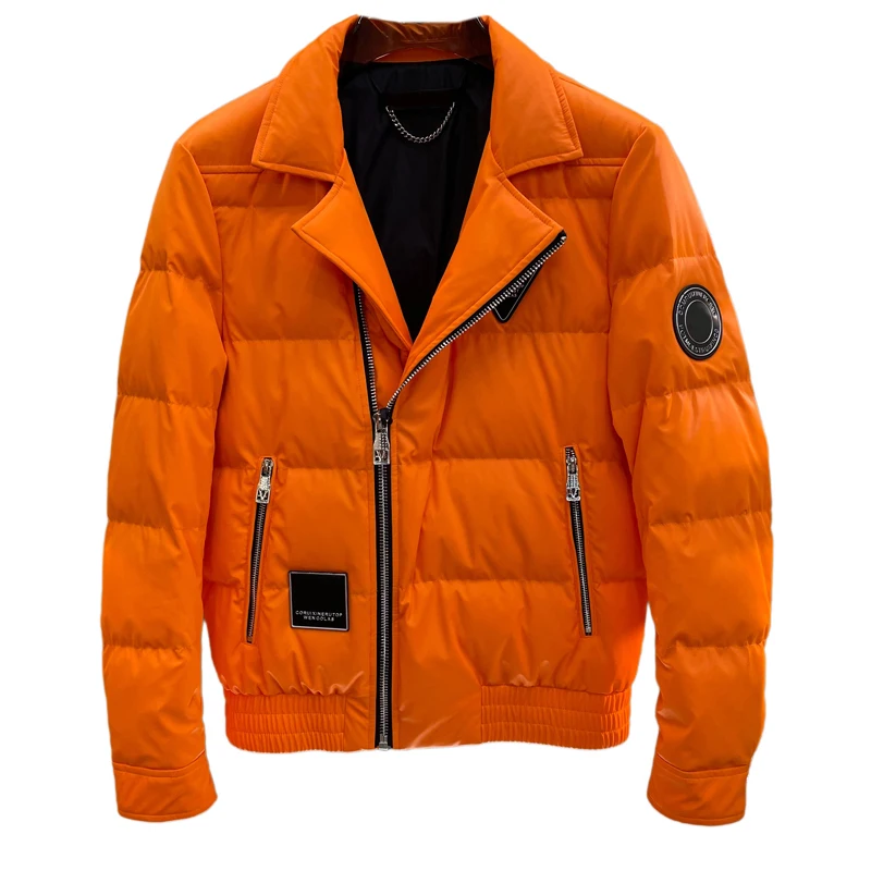 Fashion Elegance Causal Zipper Winter Letter Print Soild Color Padded Duck Light Down For Men Designer Custom Puffer Jacket