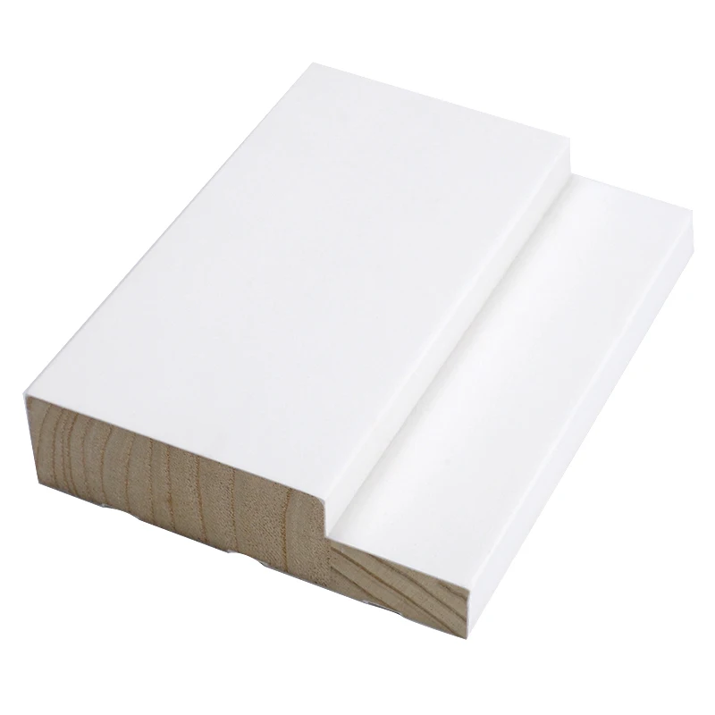 Индивидуальная внутренняя дверная рама, литье, низкая цена, белая окрашенная древесина, грунтованный корпус MDF, литье для двери, окна внутри