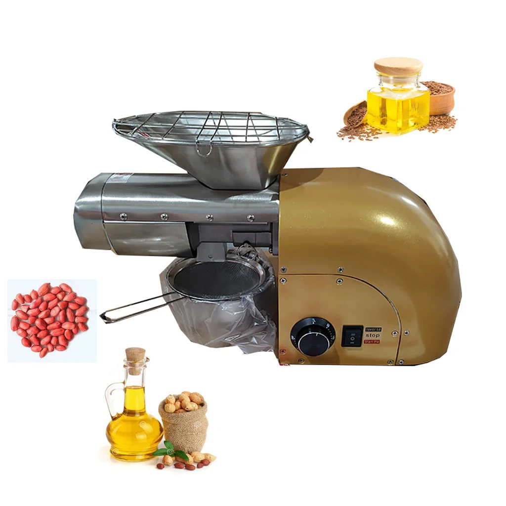 Cold press 5-8kg/hour peanut coconut oil press machine HJ-P08 sunflower oil mill