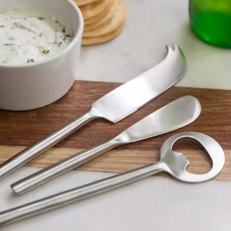 Indian Wholesaler of Stainless Steel cheese knife set With Matt Finished cheese board knife set Tableware use for Kitchen Tools