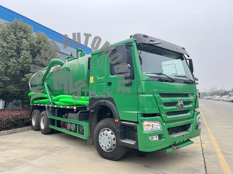 Sinotruk HOWO Used 16 Cubic Meters Sanitation Truck RHD or LHD Sludge Sewage Suction Truck