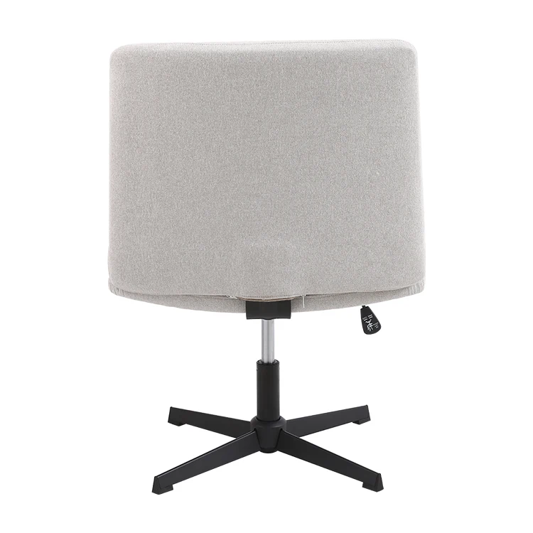 Modern Armless White Adjustable No Wheels Cross Legged Accent Chair