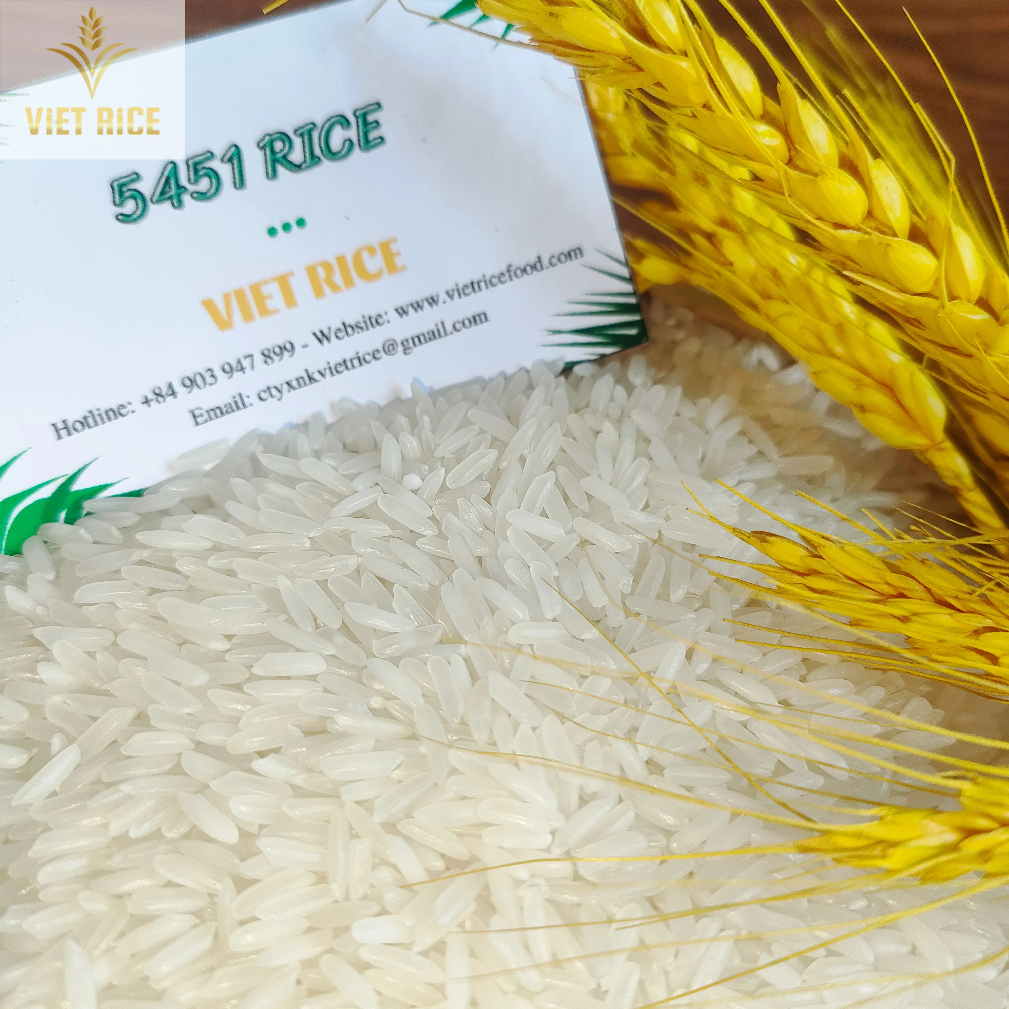 LONG-GRAIN WHITE RICE 5451 5% BROKEN - SUPPLIED FROM A VIETNAMESE LEADING RICE MANUFACTURER AND EXPORTER +(84)829044060