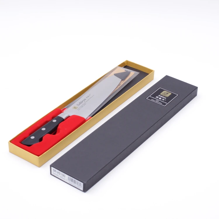 Sekiryu 180mm 33 Layers Damascus VG-10 Stainless Steel Knife,ABS Plastic Handle with Stainless Bolster Santoku