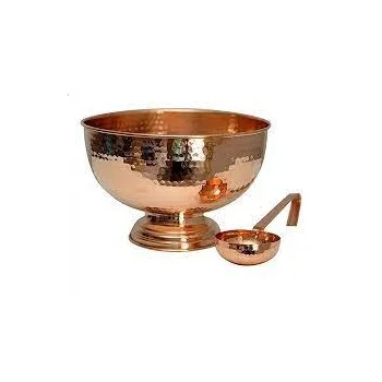 Unique Handcrafted Copper Champagne Punch Bowl Manufacturer Custom Bar Accessories Steel Punch Bowl