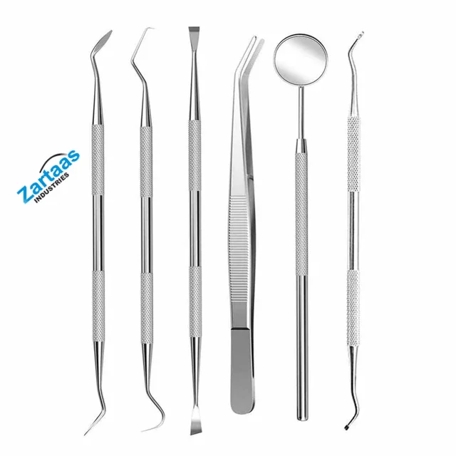 Dental Tools Set Dentist Hygiene Instruments Kit(6pcs) Including Dental Mirror Dental Instruments Manufacturer and Exporter