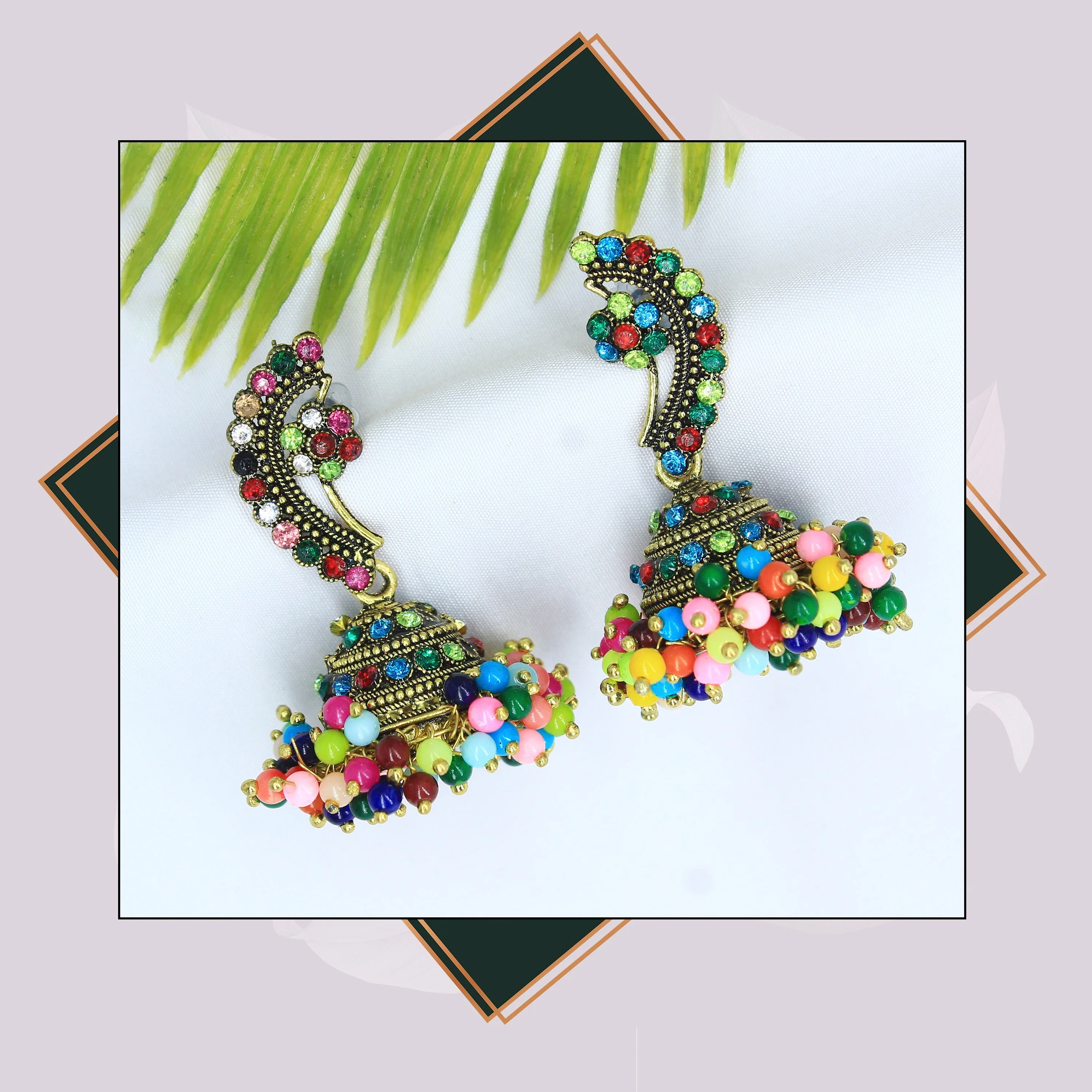 Серьги от производителя индо Западного Минакари ювелирные изделия Jhumka серьги с золотым покрытием на экспорт индийские Дубай