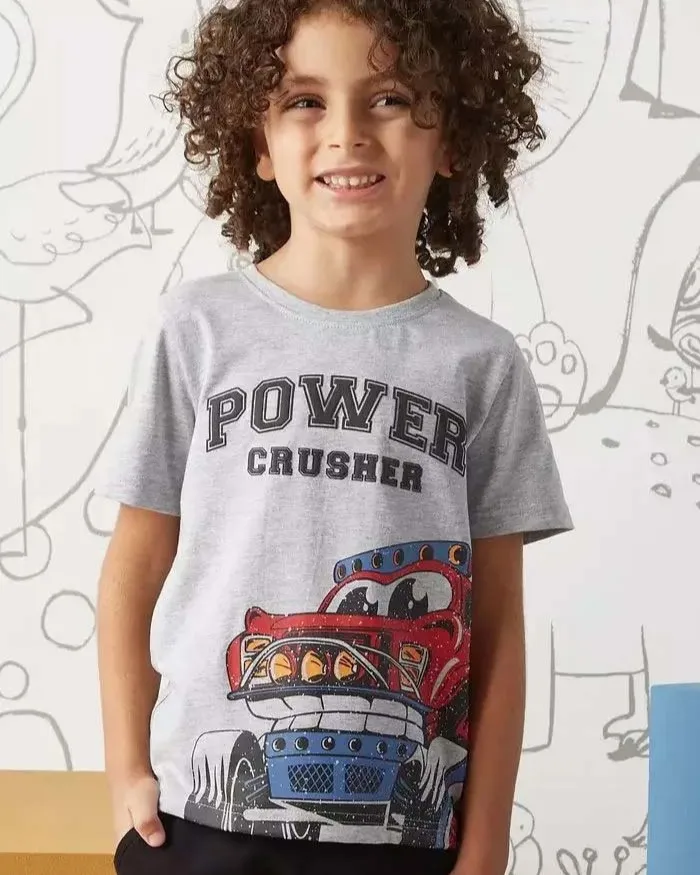 Branded Clothing Surplus Garments BOYS MONSTER PRINTED T SHIRT Wholesale Boy T Shirts Stocklot Export Surplus