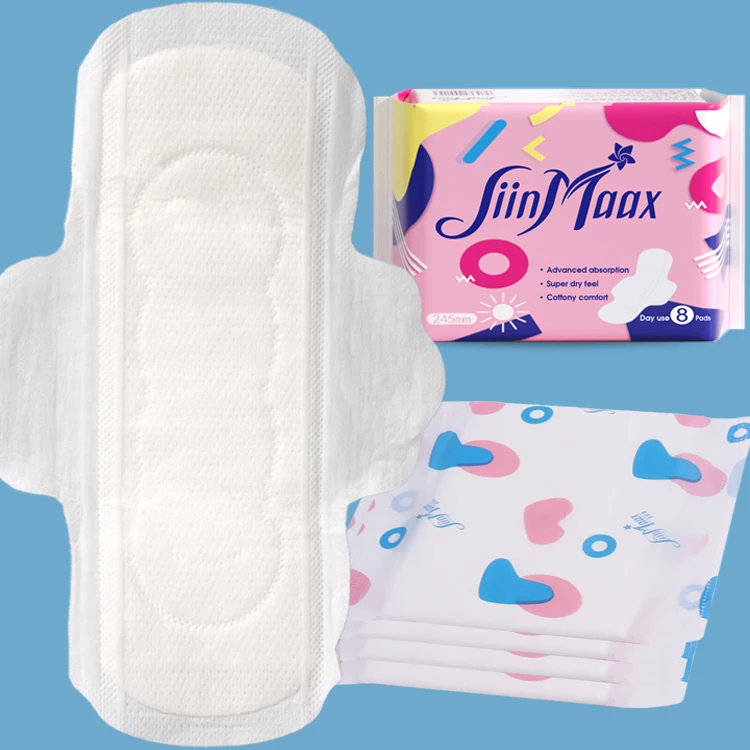 wholesale Ultra Thin  Bamboo Fiber Sanitary Napkin Women Organic Cotton Pads Biodegradable Napkins Super Absorption