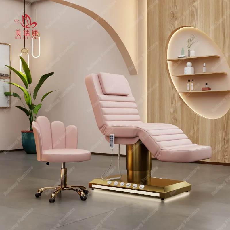 Adjustable Hydraulic Luxury Portable Chair Tables De Electric Salon Cosmetic Curved Facial Spa Beauty Bed Lash Massage Table