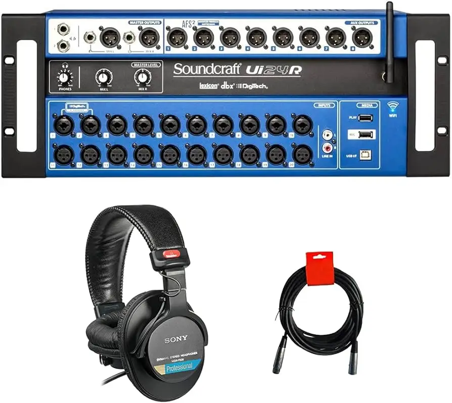 Купить новый 100% Оригинальный Soundcraft Ui24R 24-канальный цифровой микшер многодорожечный USB рекордер с беспроводным управлением