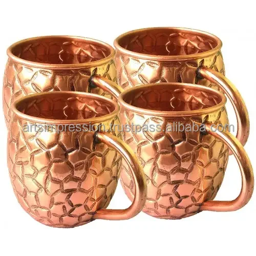 High On the list product Drinking Beer Copper Mule mug Vintage Finished table Top Beer Mug high standard Custom Double wall Mug