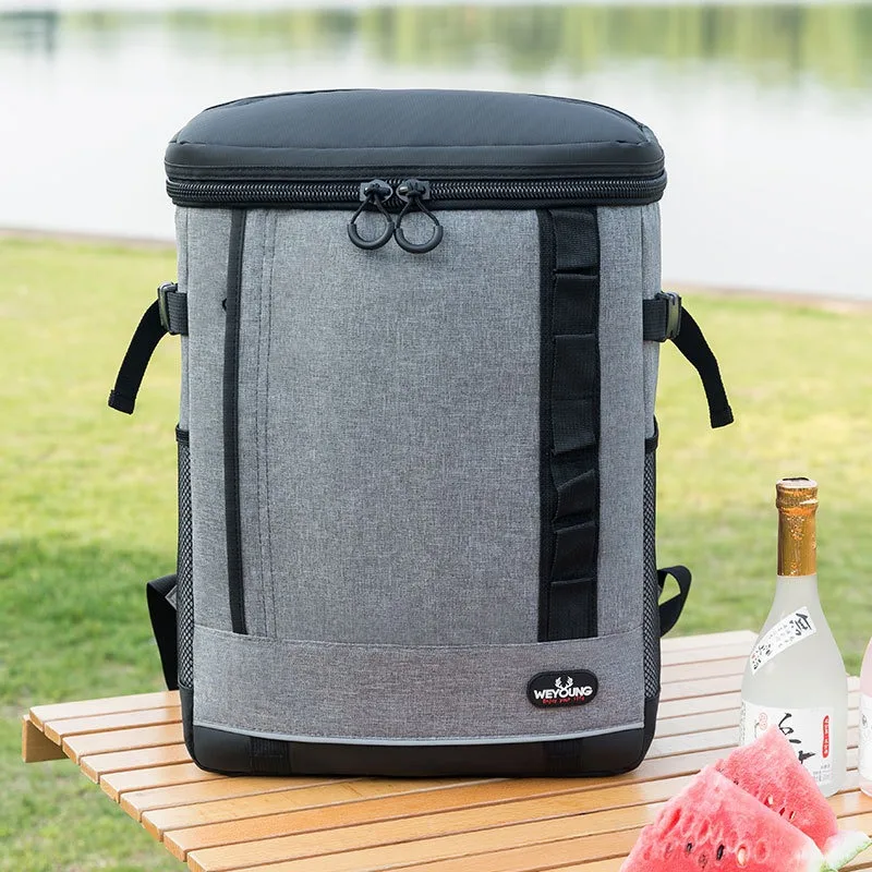 Hot Selling Cooler Backpack Bag Gray Blue Leak-Proof Ice Pack Double Color Waterproof Food Picnic Insulated Thermal Backpack Bag
