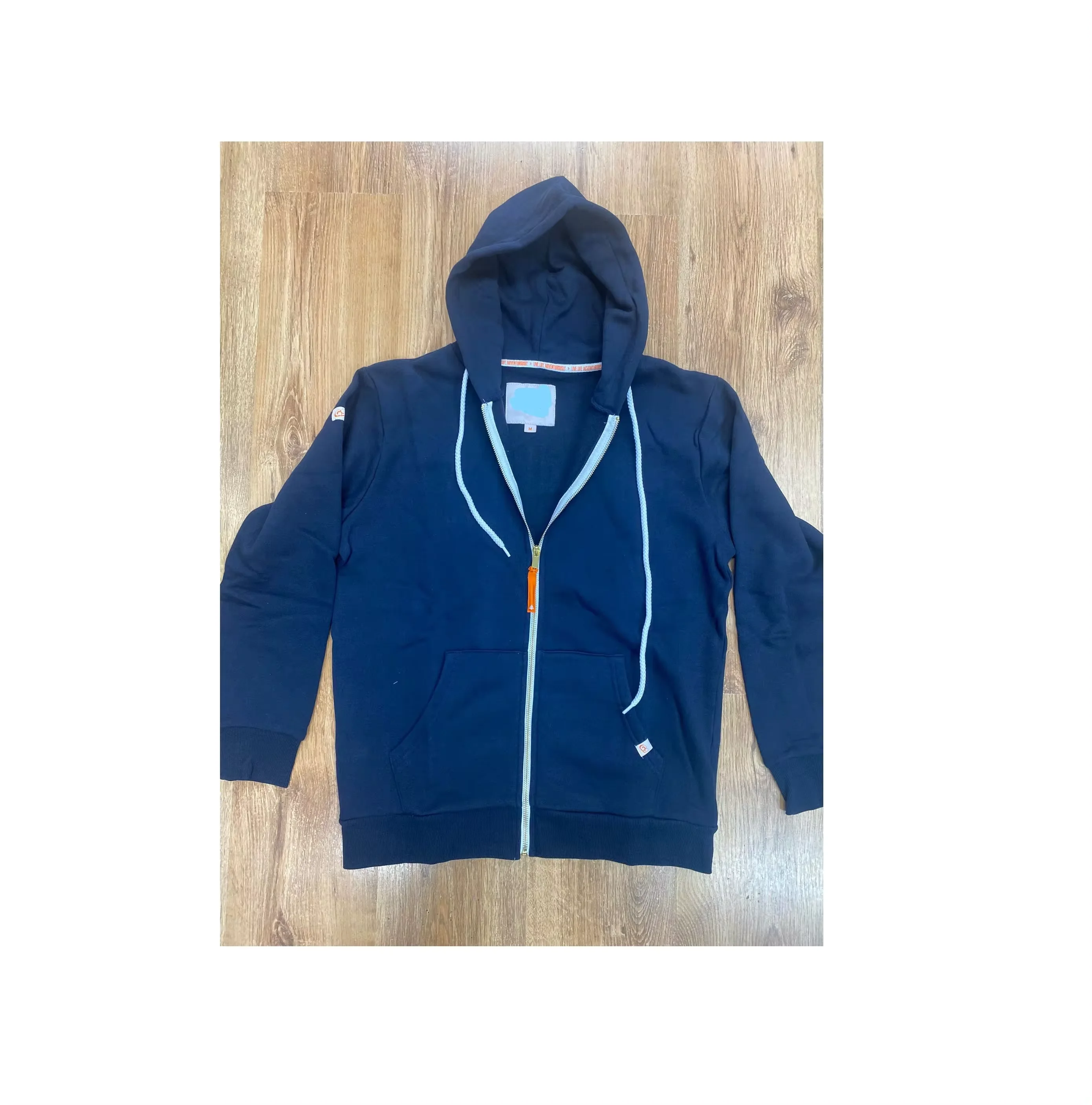 Zipper jacket High Quality Custom Zipper 100% Cotton Navy Color Zip Jacket - made in Turkey