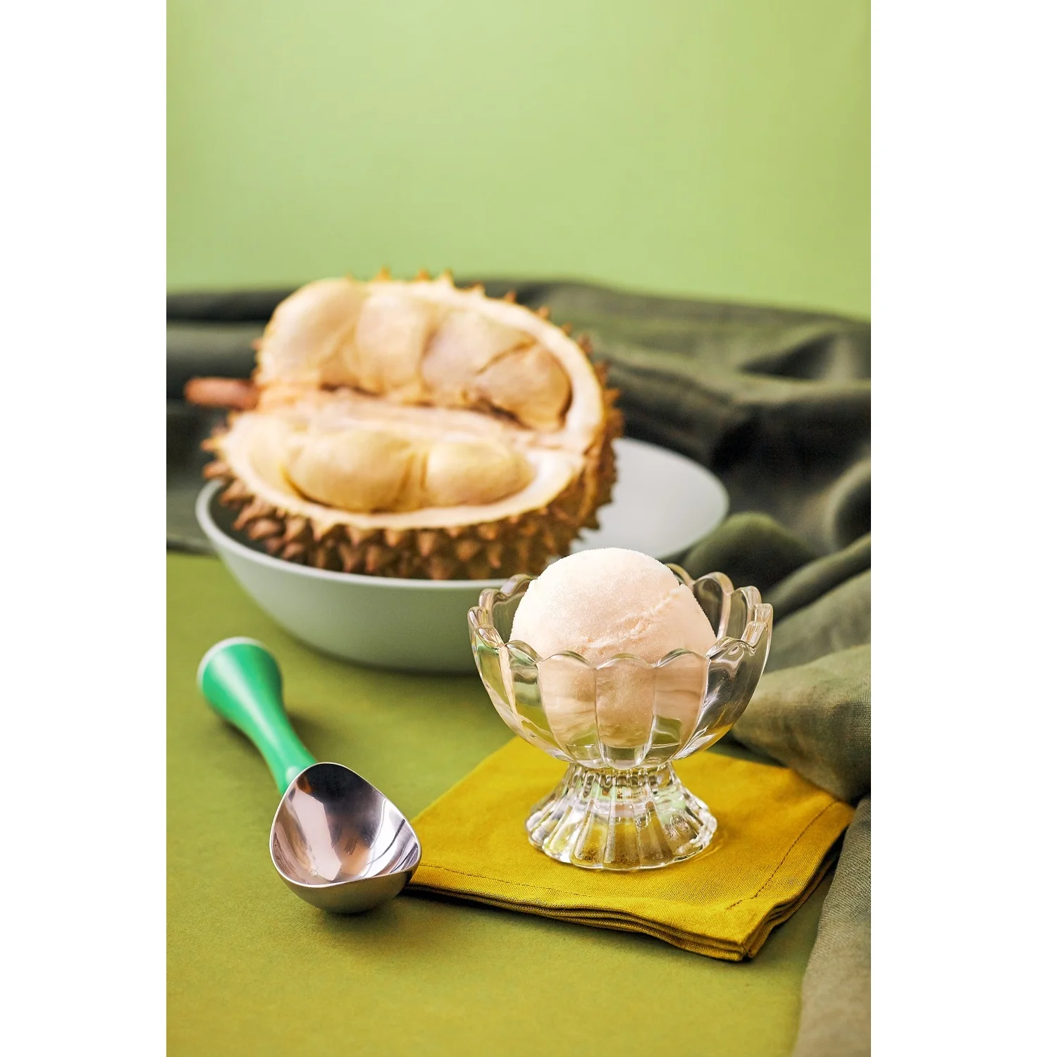 HOT Sale No Artificial Flavouring Smooth Fruity Strong Fragrant Yellow Sweet Sugar Free 16oz Pint 100% D24 Durian Ice Cream