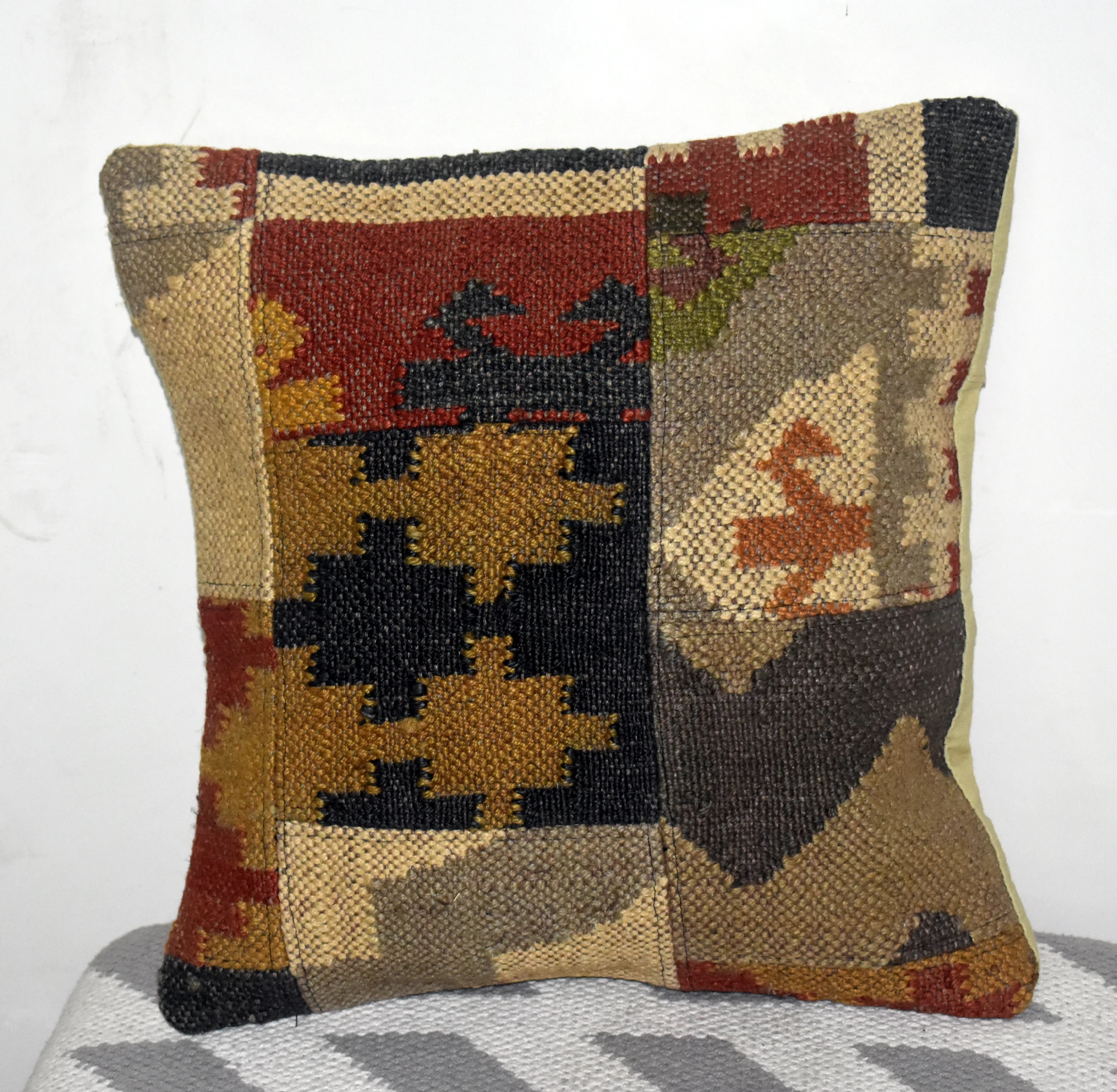 Лидер продаж джутовая шерстяная лоскутная подушка Kilim различные наволочки диванные подушки всех размеров по заводской цене