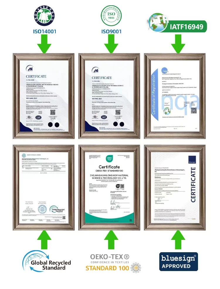 HUANLONG Wholesale TPU Roll Film Lamination Films for Textiles Waterproof Transparent TPU Films for Fabric