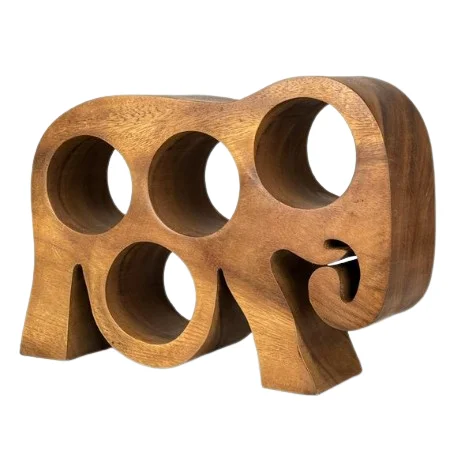 Wooden Wine Rack Tabletop Modern Countertop hexagonal Wine Bottle Holder High Quality Wine Storage Fully Wooden Display Racks