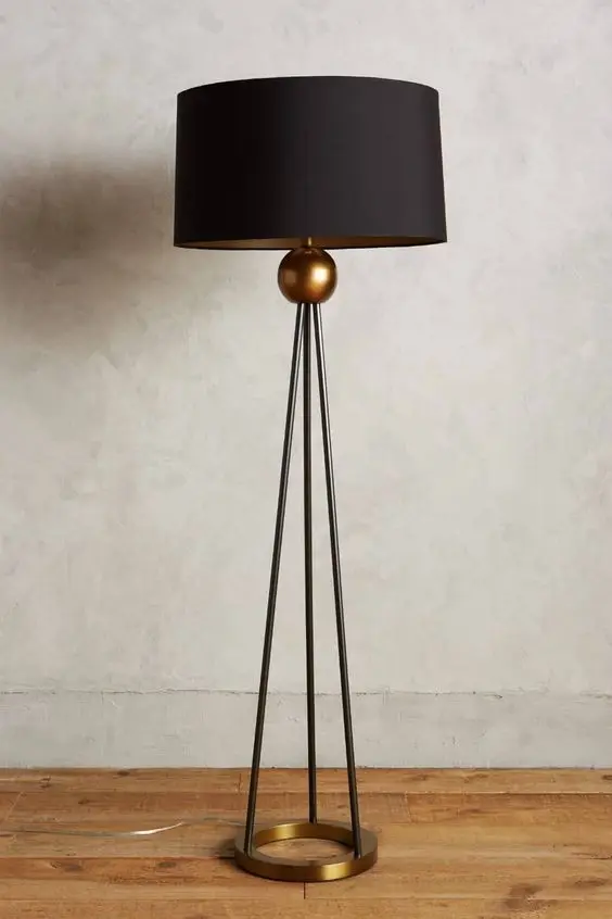 Adjustable Light Luxury Floor Lamp Living Room Study Reading Lamp Bronze Vintage Vertical Desk Lamp