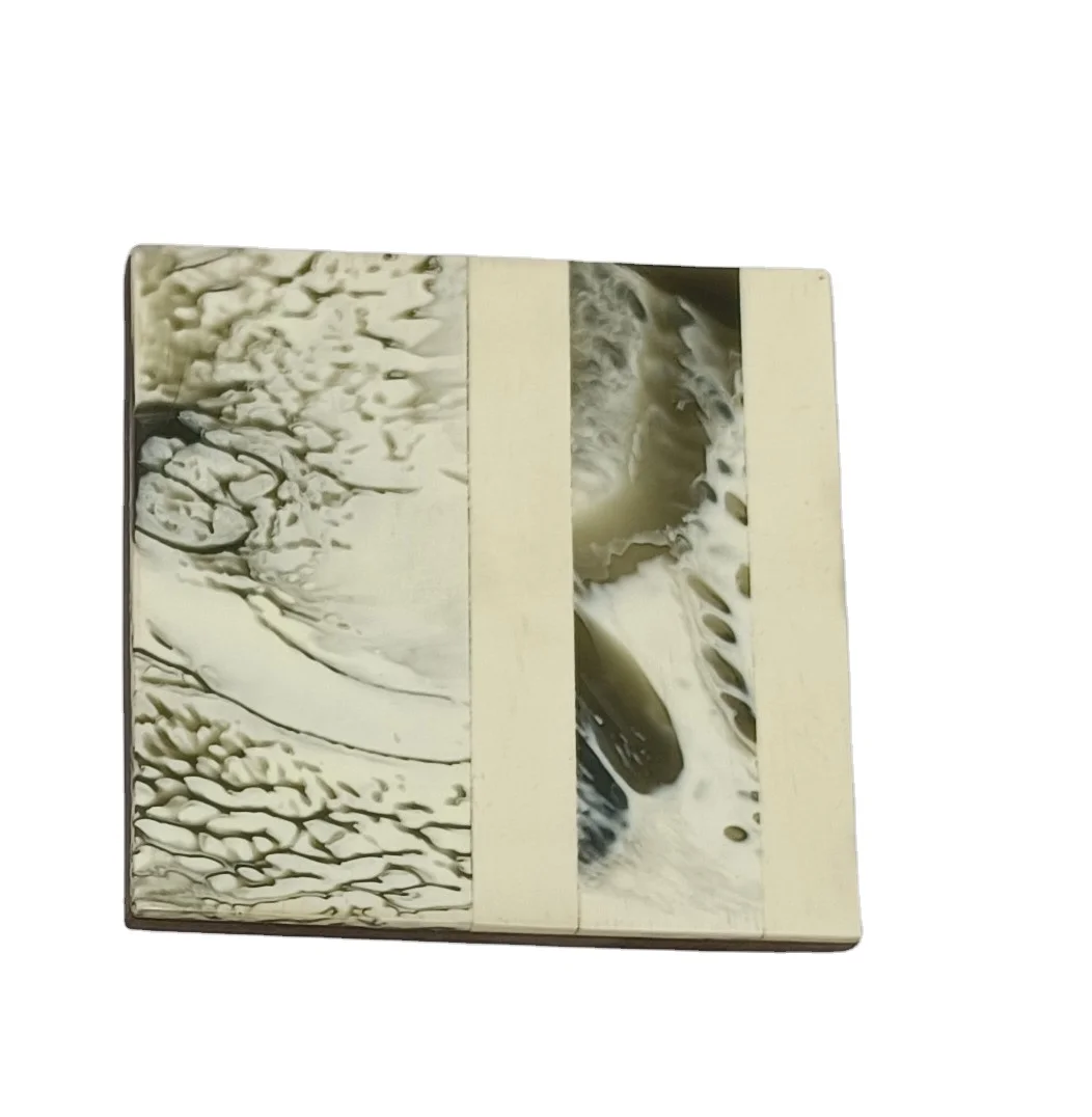 Resin And Wood Coaster Creative Epoxy Resin Wooden Coasters Sets House Apartment Modern Bar Coasters Wooden House Decoration