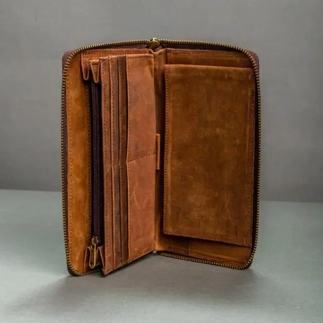 Genuine Leather Women Wallet Long Multi-Card Holder Large Capacity RFID Wallet for Women Mobile Phone Purse