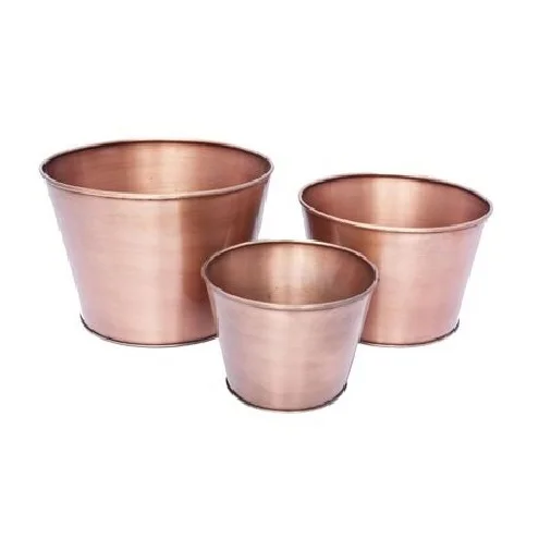 Home Garden indoor metal Copper Plated custom floor vase /Fresh flower pot / planters large outdoor Planter