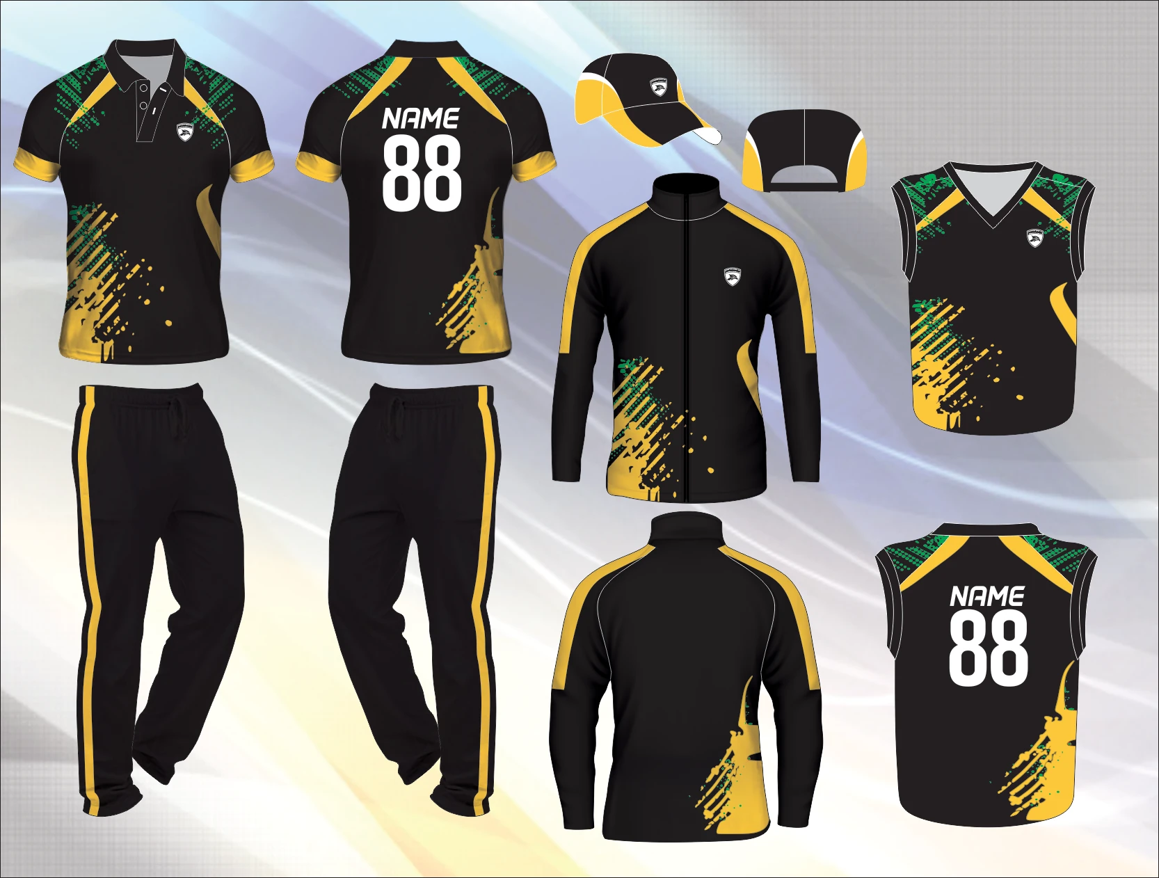 Made in India Powerhawke Latest Design 2022 Cricket Uniform Full Sleeve Collar Jersey with Cricket Jumper and Jacket