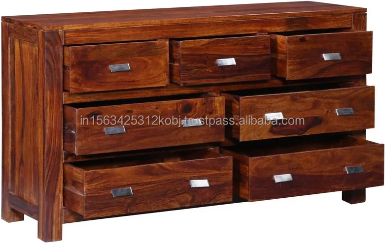 Customized modern luxury Solid Wood Cabinet Chest Bedside handmade best polish storage living room furniture and home decor
