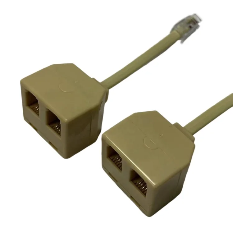 Headset Splitter RJ9 4P4C Male to 2 Female