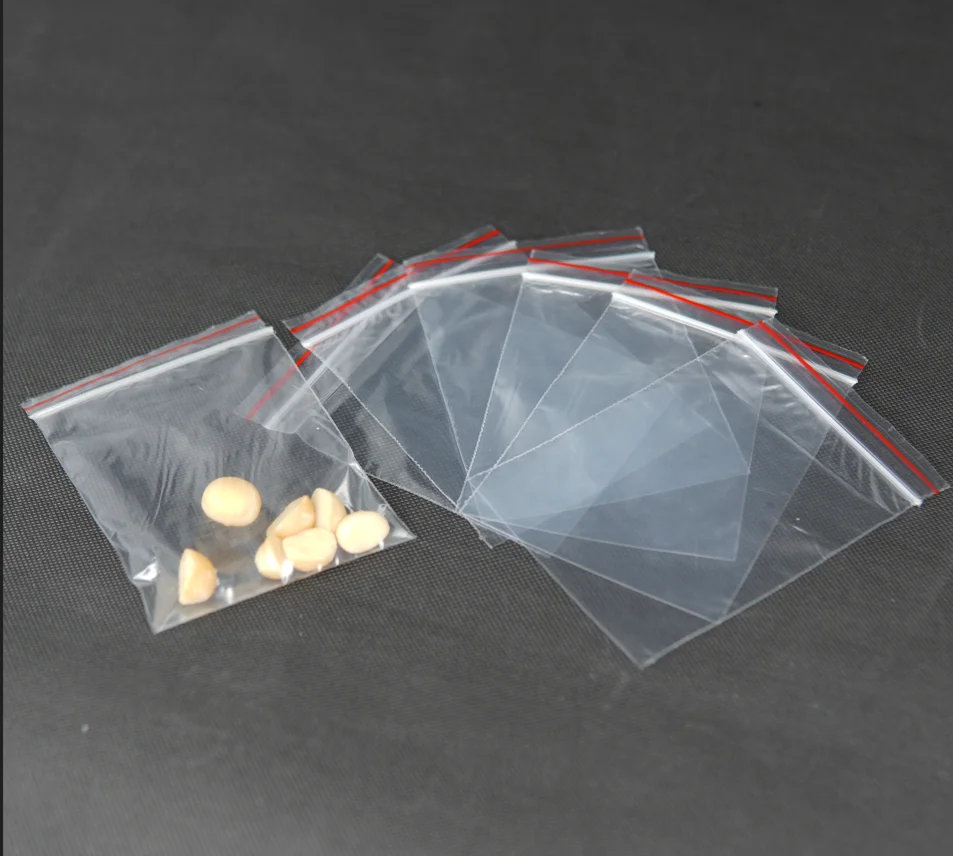 Clear Reclosable Zip Lock Plastic Poly Zipper Bags Waterproof Transparent Ziplock Bag With for Food Packaging