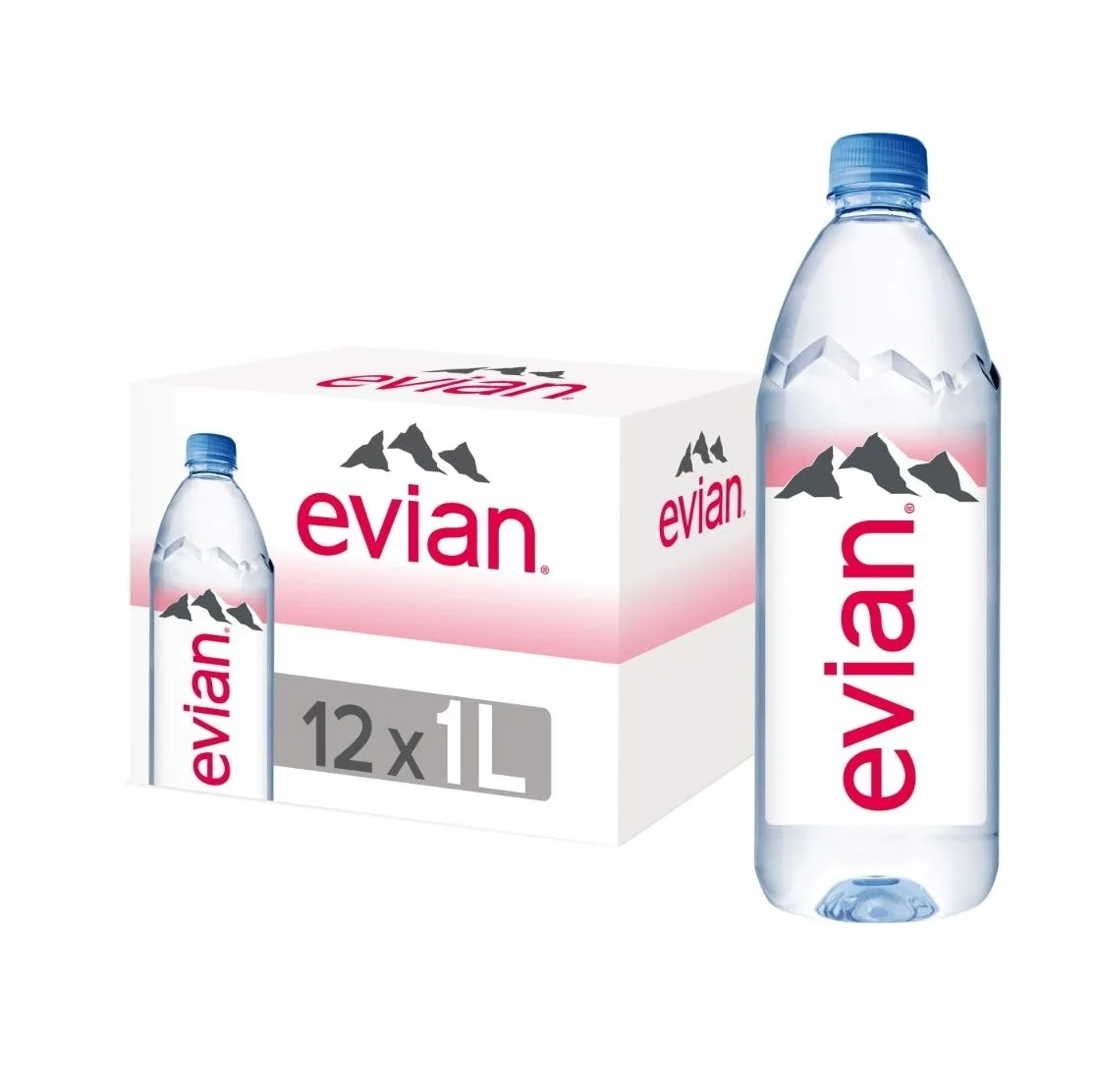 Evian mineral water 330 ml in pet bottle