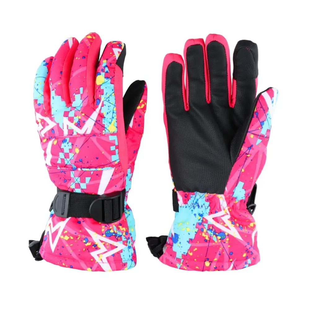 Thermal Men Winter Sports Ski Gloves Heated Waterproof Touch Screen Ski Gloves Ski Mittens