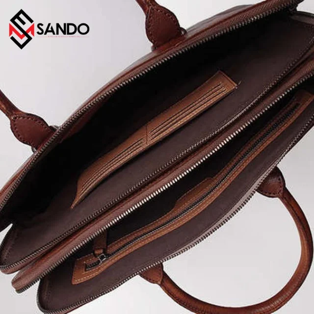 Custom logo wholesale synthetic leather laptop bags shoulder PU leather laptops briefcases OEM PU Genuine Leather Laptop Bag