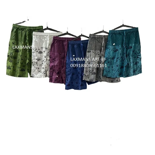 new design cotton printed ladies shorts pants mantra printed shorts pants wholesale cotton shorts pants bohemian printed shorts
