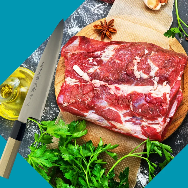 A Sharpness forged Japanese Gyuto Knife double edge blade by Japanese real handmade knife 210mm/8.3inch