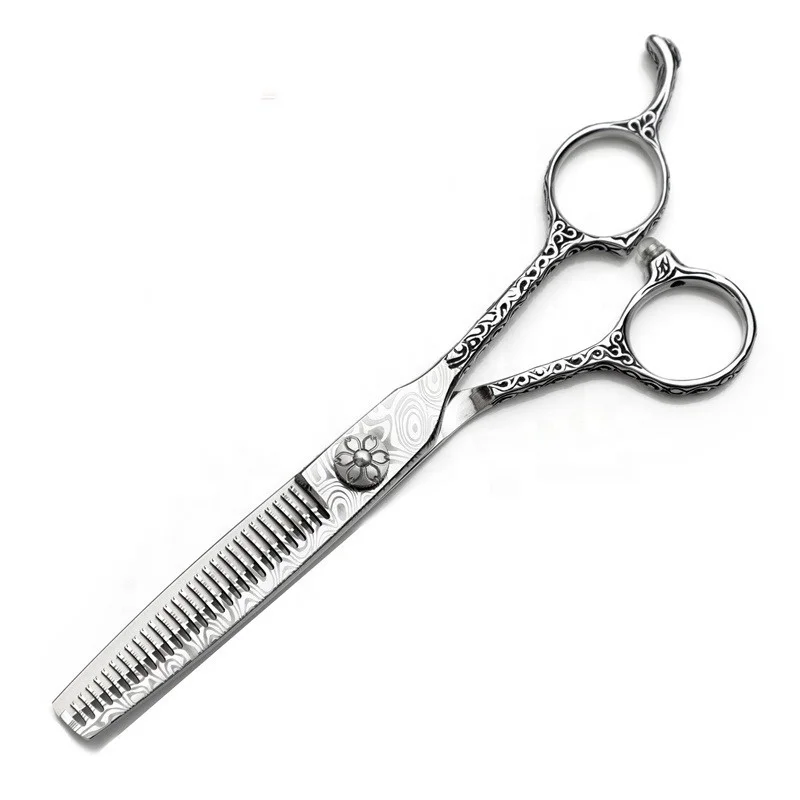 Professional Hair Scissors 6 Inch Hairdressing Scissors for Salon and Japan Silver HRC OEM Customized Steel Stainless Style