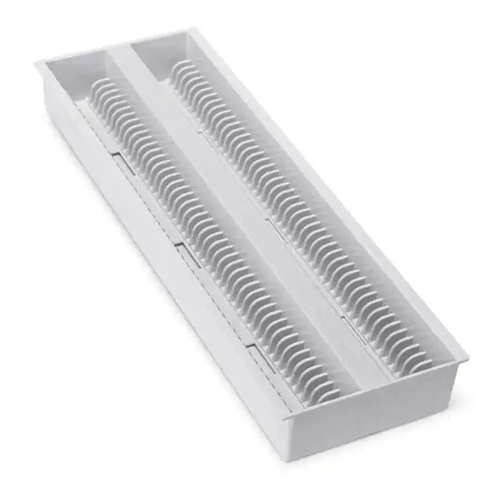 Slide Draining Tray made from Acrylonitrile Butadiene Styrene for holding 100 slides at a time with numeric indexing