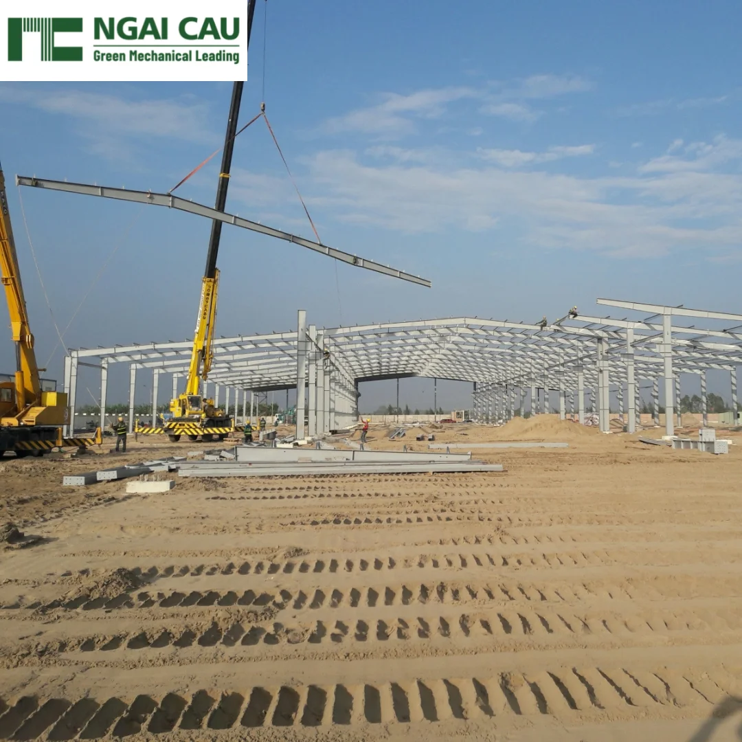 Prefabricated Steel Structure Buildings Steel Components Galvanized Flexible Design from Viet Nam Manufacturer