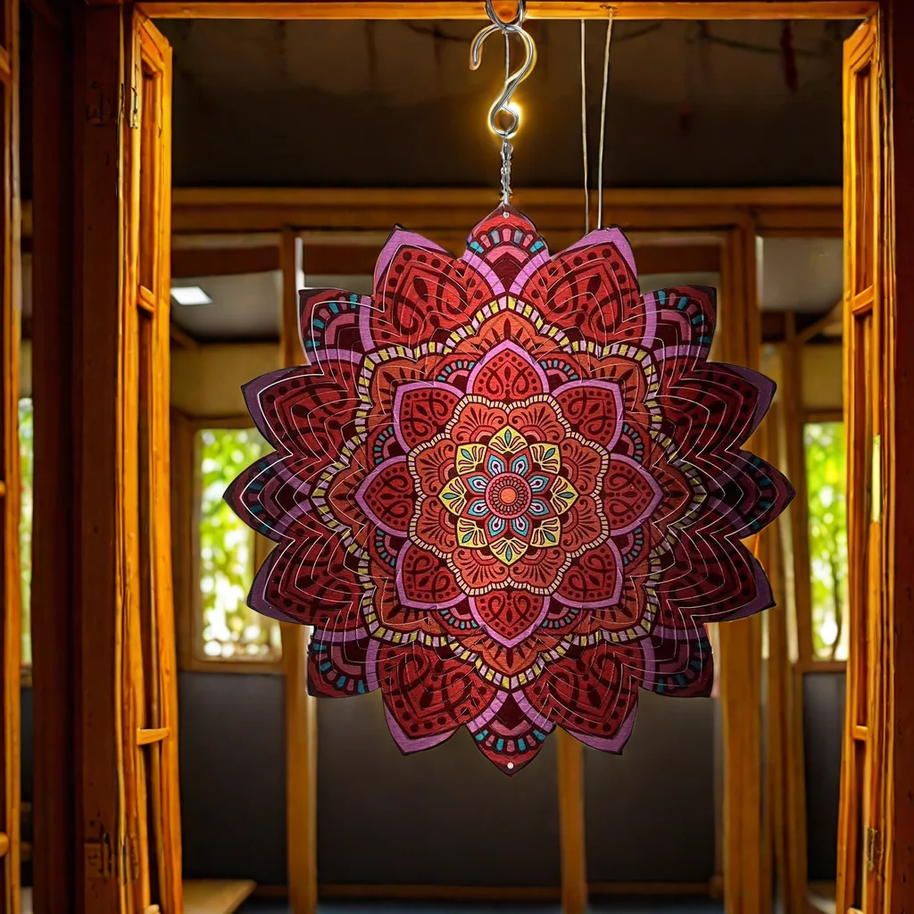 Decorative Mandala de Viento Wind Spinner - Perfect for Garden, Yard, and Patio Enhancements