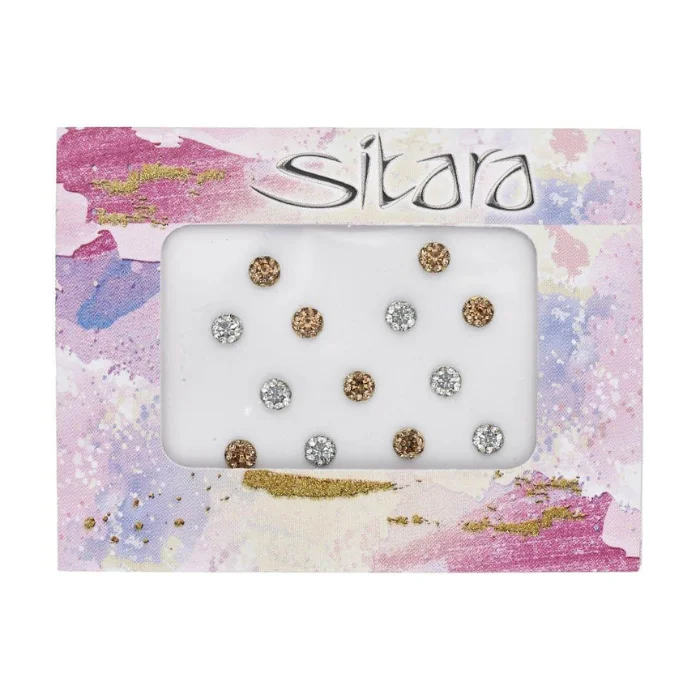 Best Design Traditional Bindis Artificial Stone Indian in Gold & Silver Color Gold Bindi Sticker Indian Bindi Tikka for Women