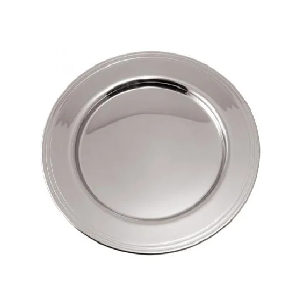 Charger Plates For Wedding Decorate Restaurant Dinner Handmade Eco Friendly Hot sale Nordic White Colour Coated With Golden Leaf