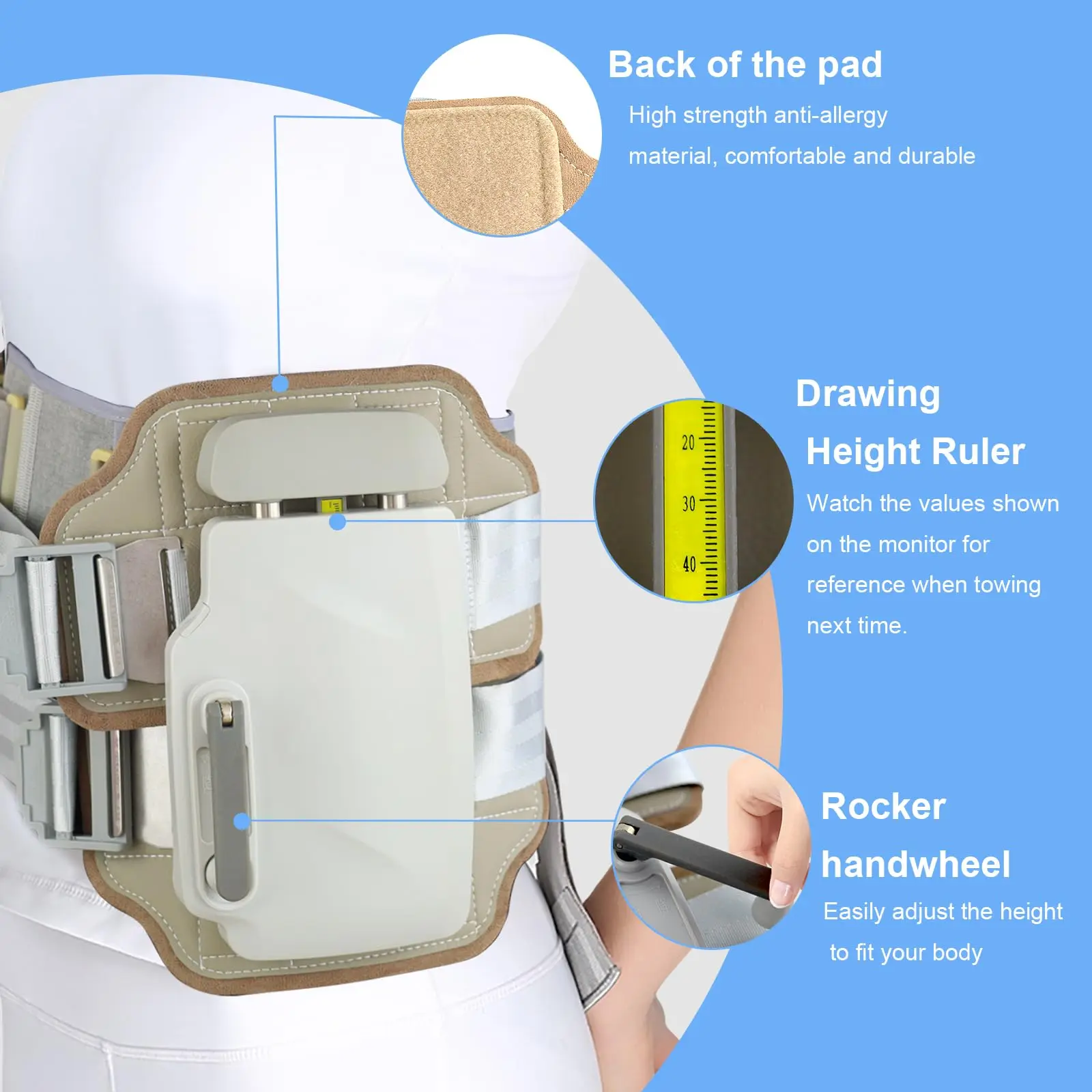 TJ-BM015 Spinal Stretcher Device Support Back Reliever Posture Corrector for Back Spine Pain Relief Waist Back Brace