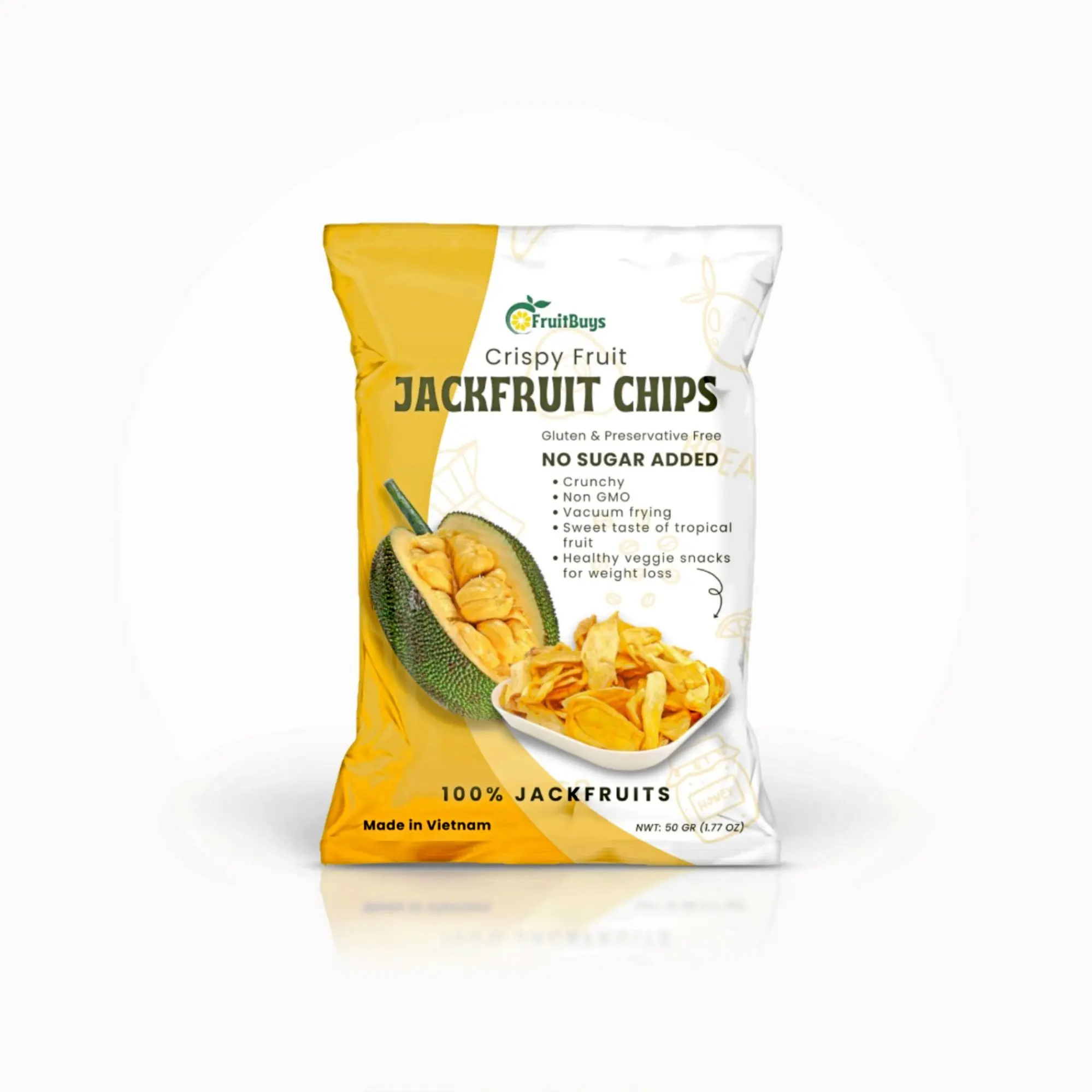 Jackfruit Chips Delicious, Healthy Fruit & Vegetable Snacks with No Sugar Added for Weight Loss